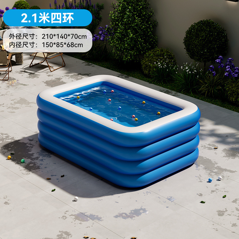 Picture of PVC Kids Inflatable Swimming Pool Home User Outside Large Family Pool Thickened Plastic Baby Baby Pool