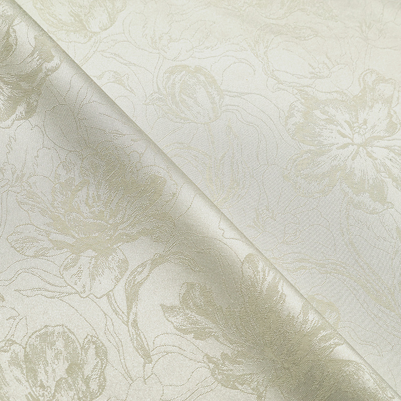 Picture of Tulip Pattern Jacquard Fabric New Chinese Style Brocade Chinese Style Chinese Style Cheongsam Fabric Dark Pattern Brocade Fabric