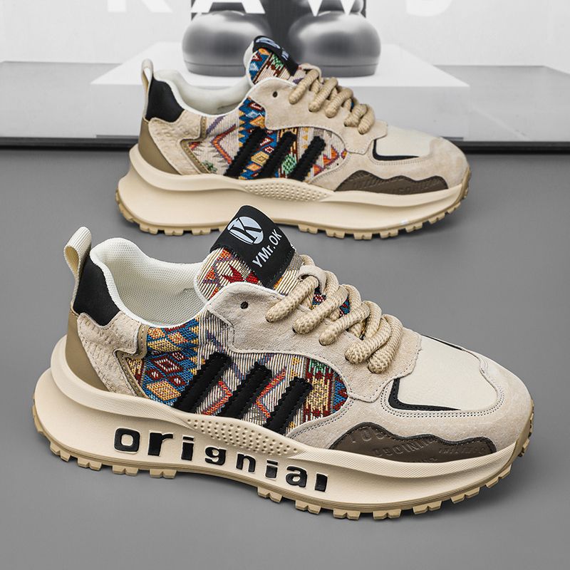2025 New Spring and Autumn Thick Sole Casual Youth Running Shoes Sports Casual Shoes Torre Trendy Shoes European Station Men's Shoes