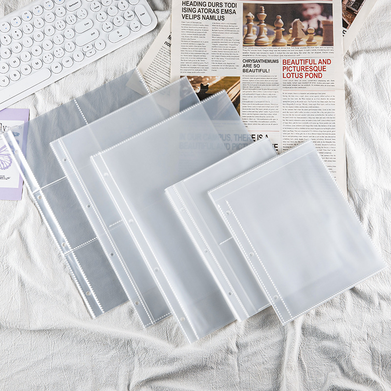 A4 Jiugongge PP Transparent 4-Palace Star Photo Aidou Card Storage Book 6-inch Photo Album 8-Card Book Inner Page
