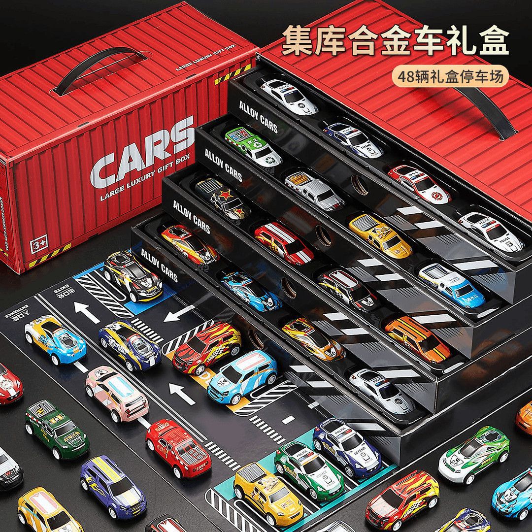 Picture of Tiktok popular alloy car iron car wholesale children's toy simulation model bulk decoration with pull back car