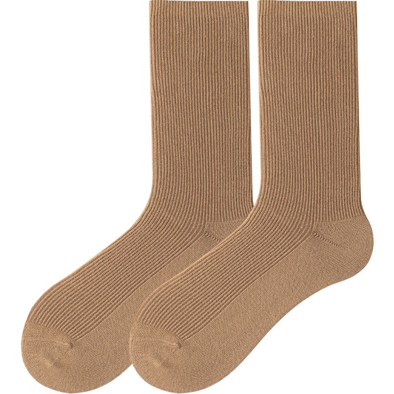 Socks Made of Pure Cotton for Women, Mid-Calf Length, Autumn Season, Anti-Odor, Sweat-Absorbent, Combed Cotton Socks, Casual and Versatile, Spring Season, Slouch Socks