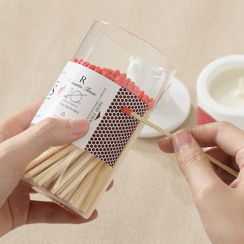 Picture of Romantic Time Aromatherapy Candle Special Long Match Bottled Color Head Art Cigar Igniter Aromatherapy Match Tool