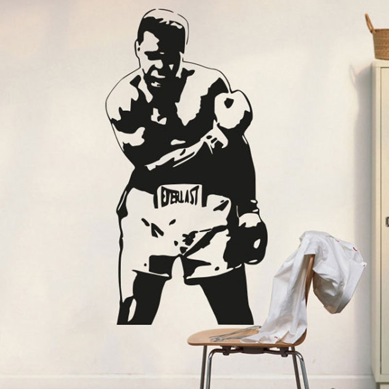 Boxer Ali personalized creative decorative pvc removable wall stickers manufacturers custom wholesale