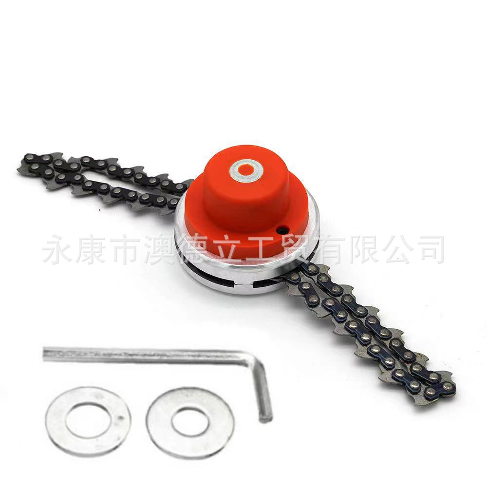 Lawn mower chain grass head saw weeding head cordless chain grass head garden machinery brush cutter accessories