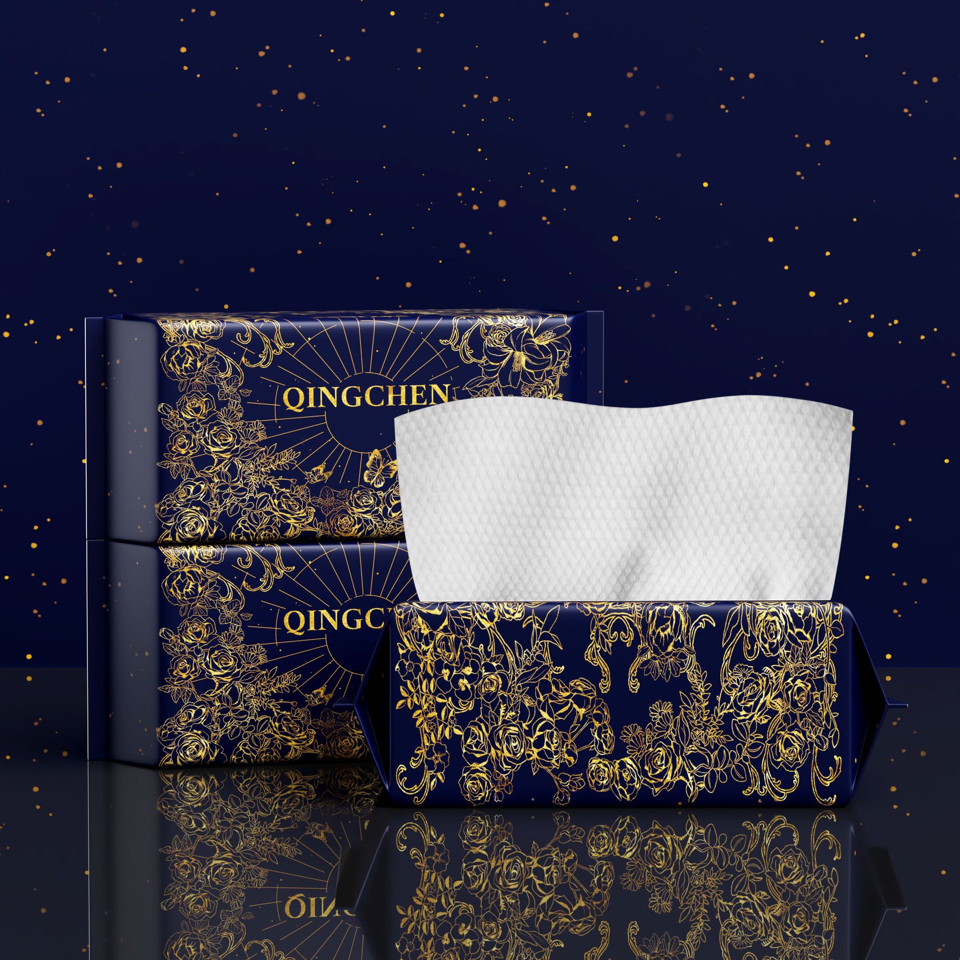 Picture of Wash towel disposable thickened disposable cotton soft face cleansing towel dry and wet dual-use face cleansing towel English packaging wholesale