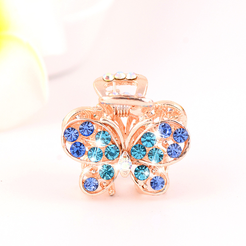 Picture of New small size Grab Clip Hair Clip Hair Clip Adult Bangs Hair Clip Children Top Clip Electroplated Rhinestone Elegant Hair Accessories Headdress