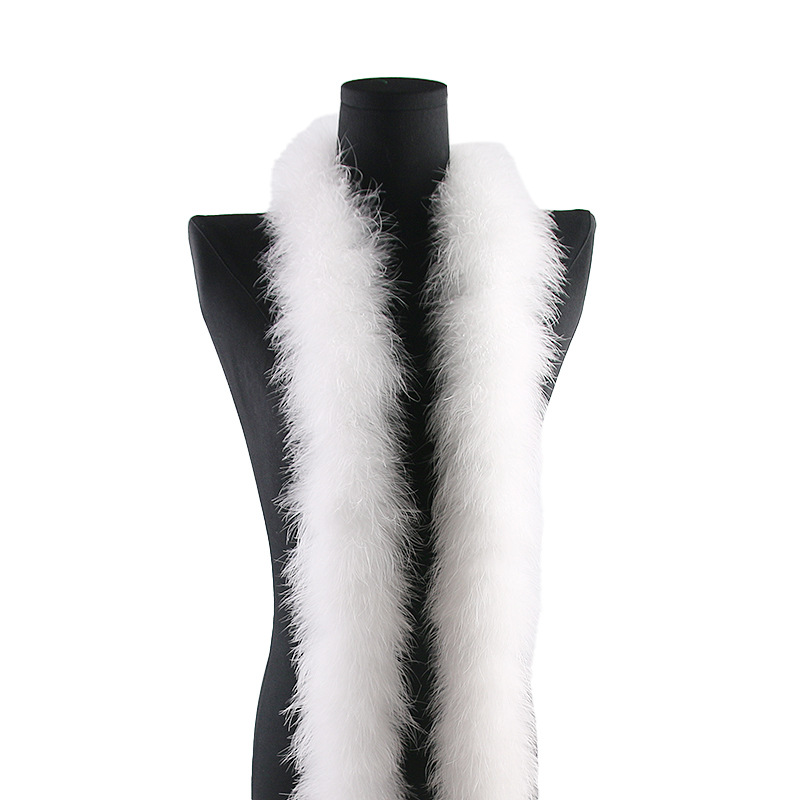 Wholesale Enlarged and Thickeneded Feather Strips DIY Tops Turkey Fleece Strips Ostrich Tops Feather Scarf Clothing Accessories