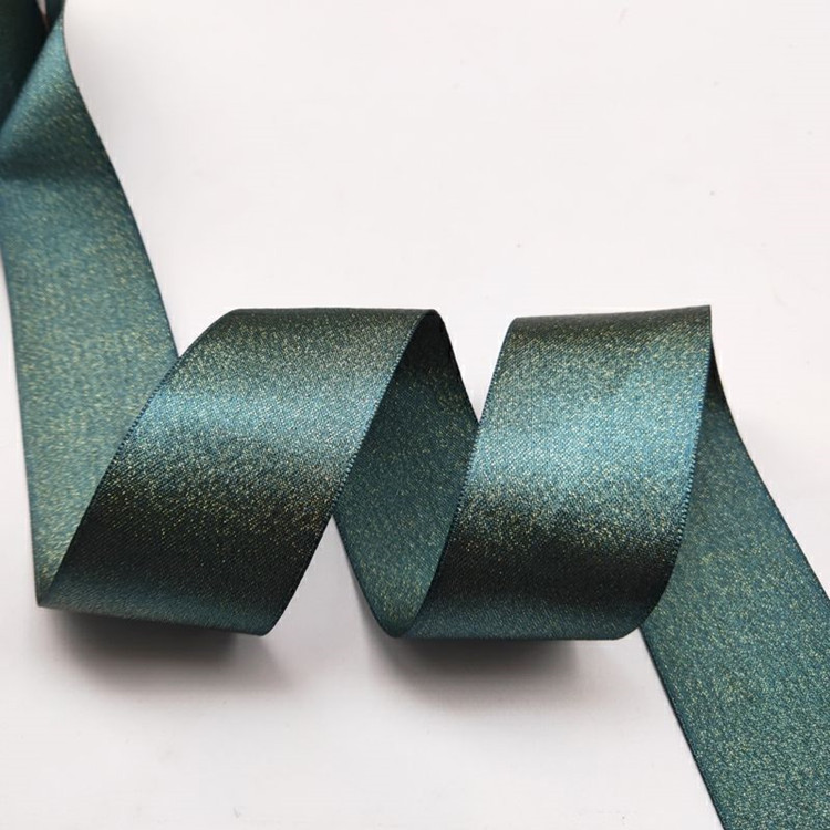 Ready Supply 25mm 38mm Polyester Gold and Silver Weft Ribbon Handmade DIY Hair Accessories Webbing Baking Gift Packaging Ribbon