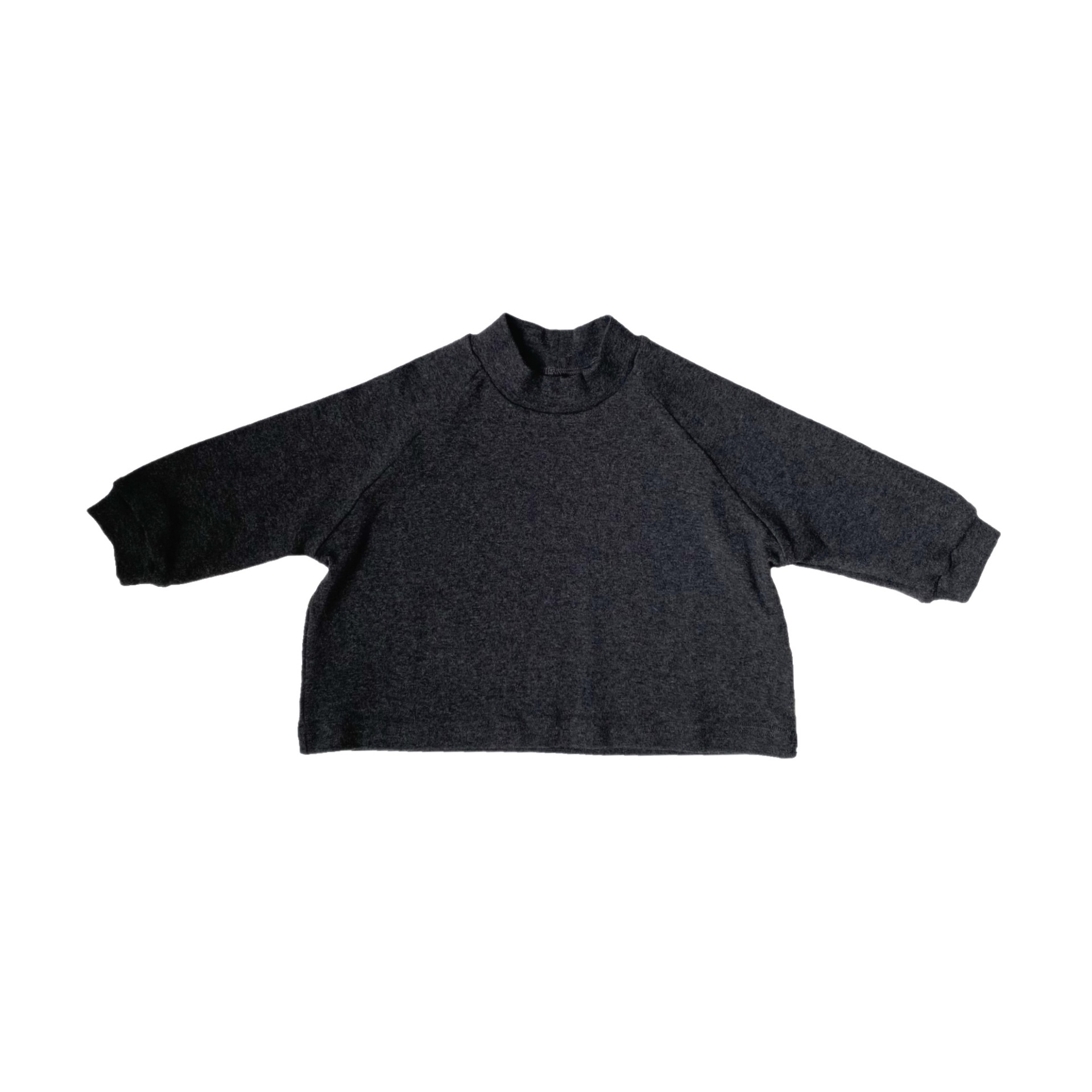 Picture of Gl-Kids K-Style of Autum New Kidsren's Back Letter Half Turtleneck Bottoming Shirt for Men and Women Knitted Long-Sleeved T-Shirt