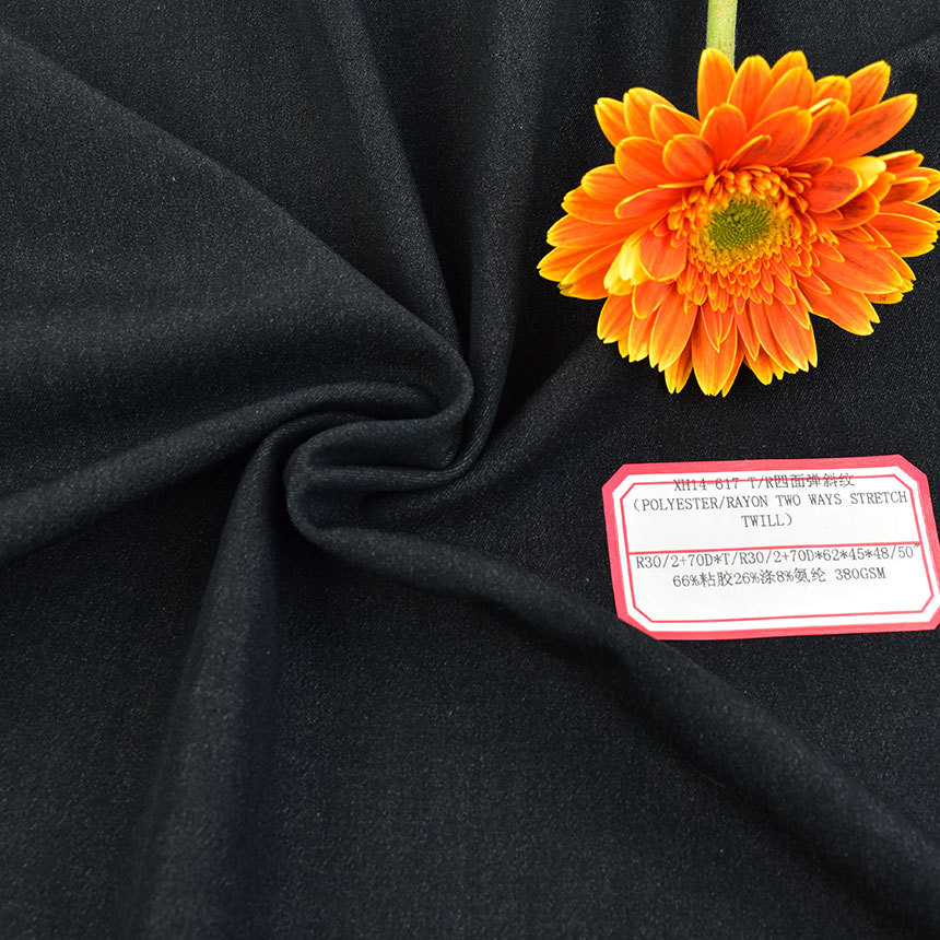 Polyester viscose high stretch fabric autumn and winter trousers, tooling fabric