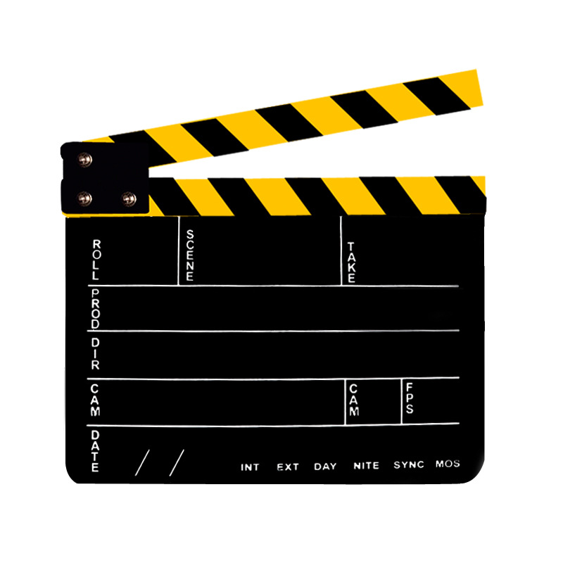 Hui photo Lightupfoto English 4 yellow blackboard acrylic recording board film shooting board Film and Television photography props