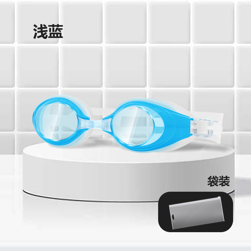 Picture of Factory direct waterproof swimming goggles children adult universal silicone swimming goggles wholesale flat light multi-color optional