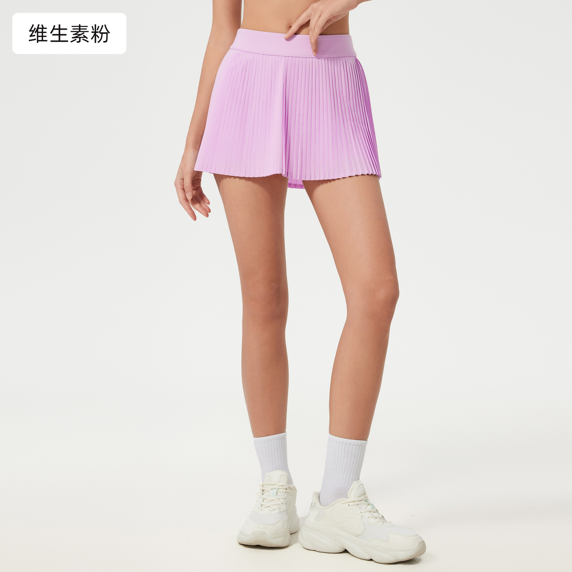 Picture of Ice Breathable Outdoor Sports Skirt Women's Belt Lining Anti-running Tennis Skirt Yoga Fitness Skirt D25008