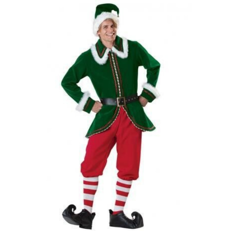 Picture of Classic Santa Claus Couple Costume Christmas Elf Costume European and American Size Christmas Party Christmas Costume