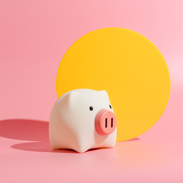 Creative Night Pig Rechargeable Night Light Silicone Rechargeable Bedside Lamp Dormitory Bedroom Sleeping Lamp Children's Birthday Gift
