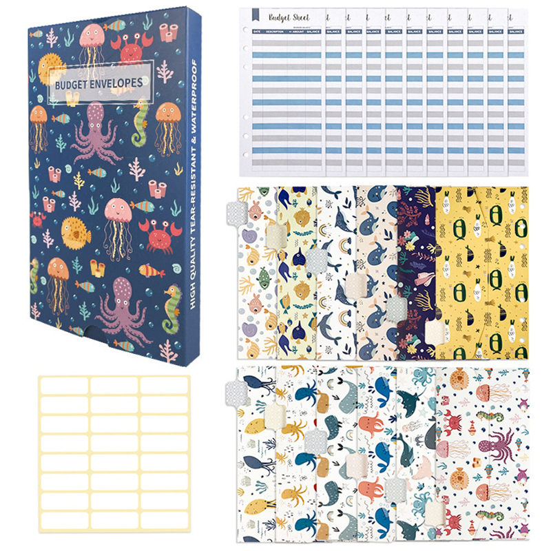 Picture of Cross-border budget envelope suit creative ocean pattern bookkeeping expenditure cash western pp envelope card wholesale.