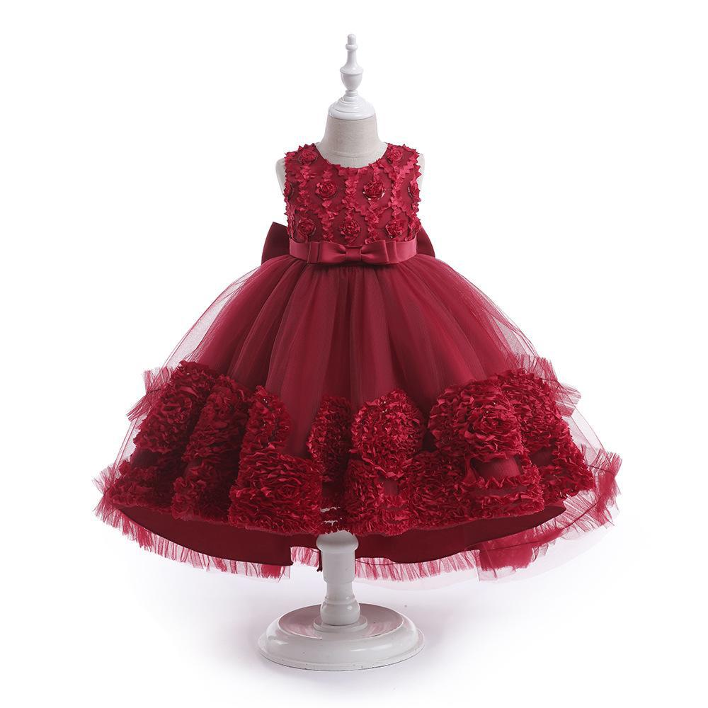 Picture of 2024 Cross-border New Girls' Trailing dress Princess Children's Dress Large Children's Dress Tutu Skirt for the Show