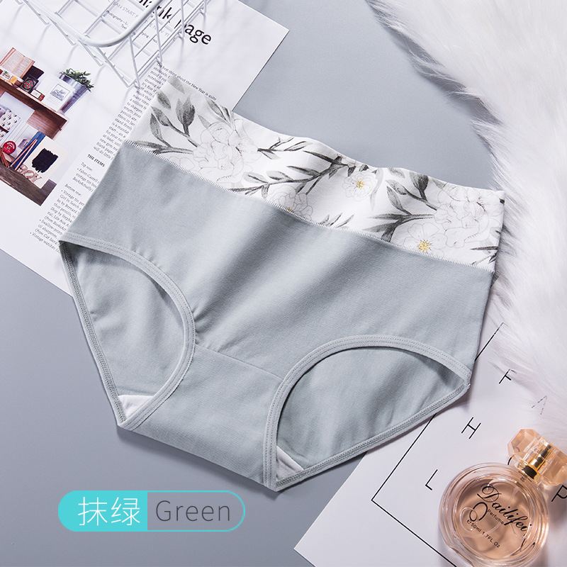 Picture of Cross-Border 7A Antibacterial High-Waisted Large Size Underwear for Women 60S Combed Cotton Printed Seamless Girl's Cotton Crotch Briefs