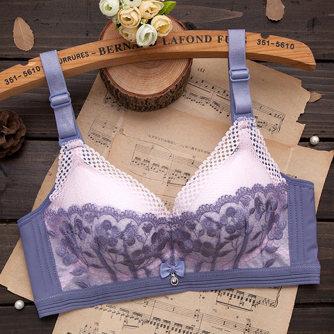 Picture of White Intimates for Women, Thin, Wire-Free, Push-Up, Side Breasts, Breathable Bra, Sexy and Beautiful Back, Spring Bra, Push-Up