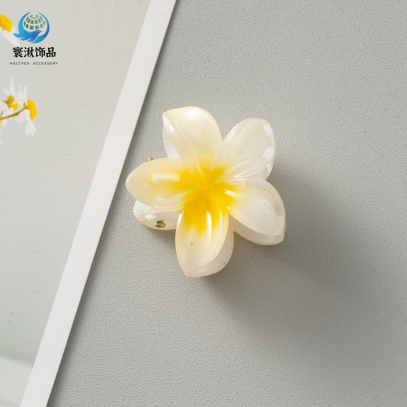 Picture of Cross-border egg flower clip large high-grade gradient Flower hairpin back head updo ponytail shark clip headdress