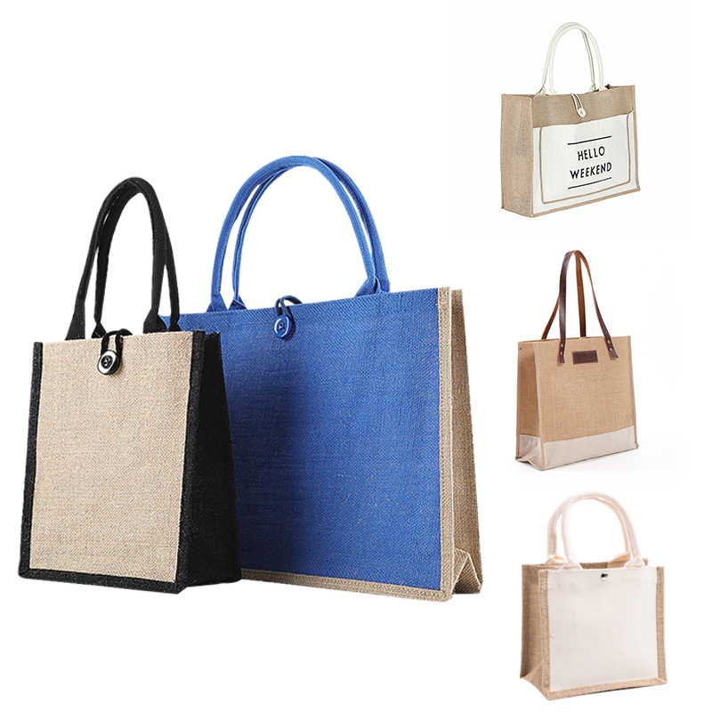 Dyeed Linen Handbags, Custom Clothing Shopping Gifts, Linen, Cotton and Linen Souvenirs, Burlap Jute Bags, Custom-Made