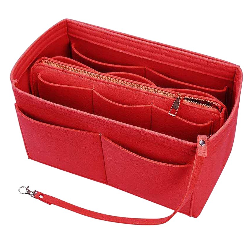 Felt Bag New Style Felt Cosmetic Storage Bag Foldable with Keychain Convenient Makeup Bag Portable