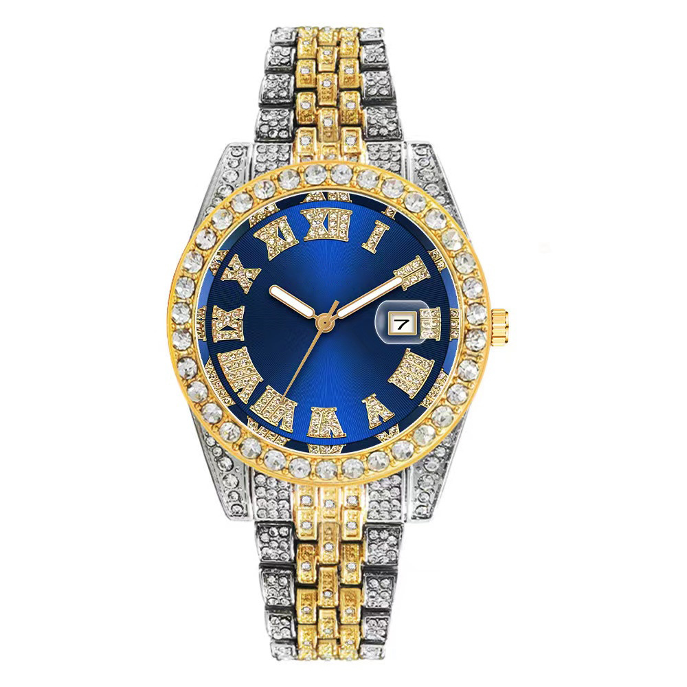 Picture of Cross-Border Hot New Product Full Diamond Roman Scale Calendar Fashion Women's Watch Women's Watch Quartz Watch Manufacturer Ready Stock