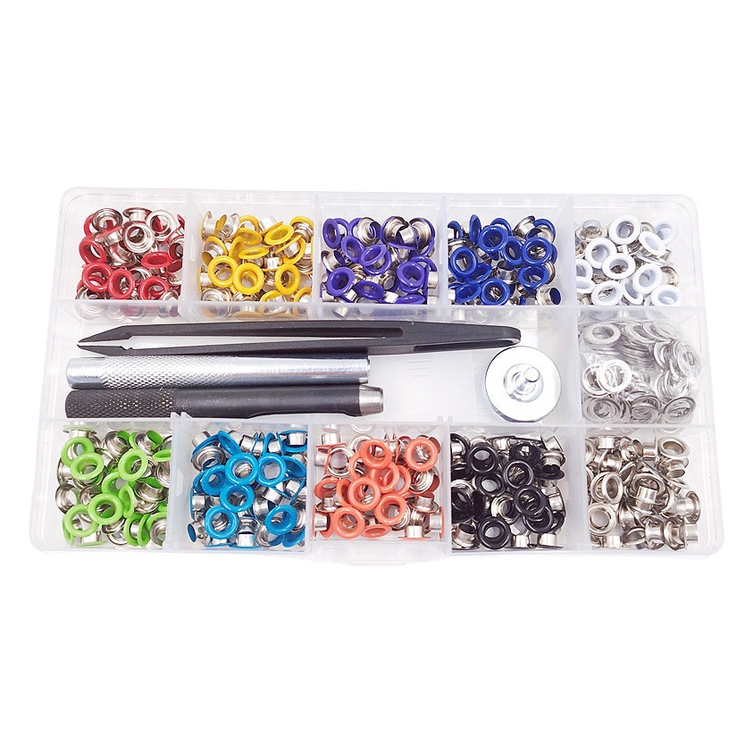 400 sets of 5mm grommet copper color gas eye buckle chicken eye buckle tool suit paint copper metal shoes auto eye manufacturers