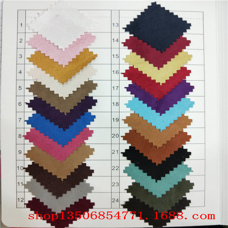100g Warp Knitted Polyester Suede Clothing Shoe Material Luggage Fabric Dyeing Encryption Imitation Leather Fleece Post Processing Base Fabric