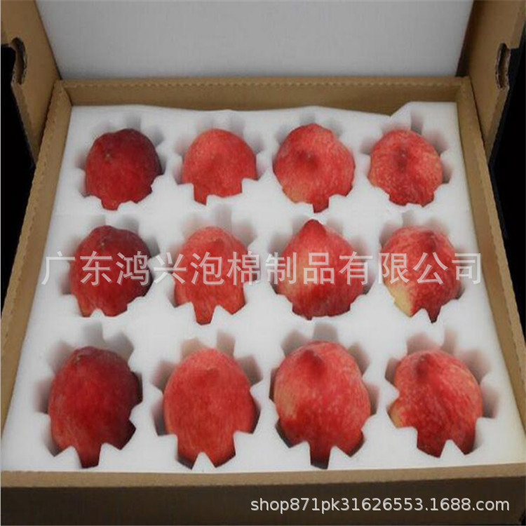 apple pear plum peach fruit strawberry pitaya fruit epe pearl floss foam lined inner tray