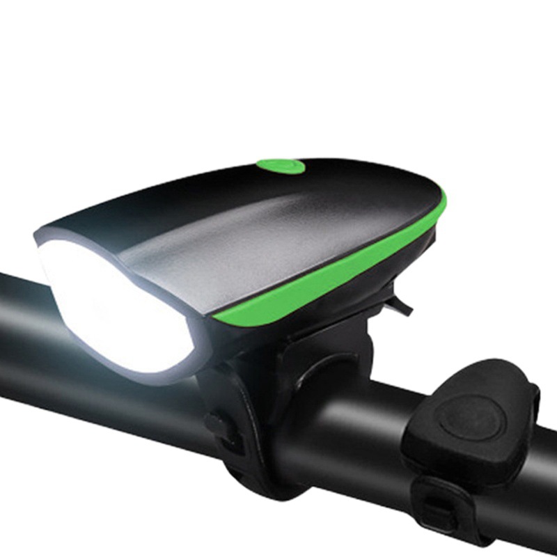 USB Solar Charging Bicycle Horn Front Light Mountain Bike Electric Horn Light Electric Horn Bell