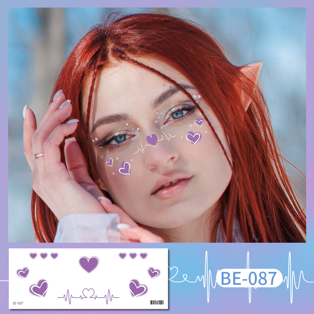 Picture of Ricklon New Cute Sweetheart Girl Makeup Tattoo Face Sticker Christmas Photo Lasting Strawberry Blush Sticker