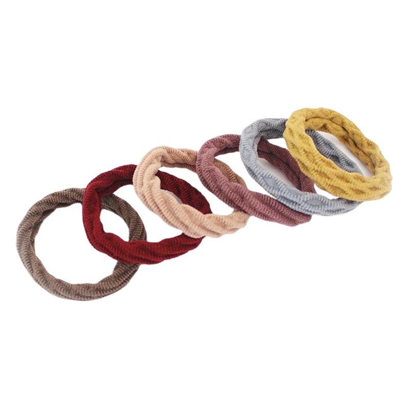 20/Boxed Coarse High Elastic Seamless Nylon Jacquard Towel Hair Rope High Elastic Soft Soft