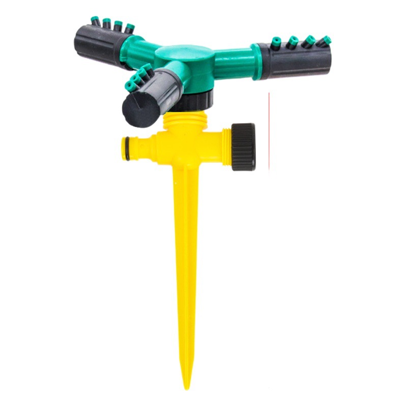 Factory supply plastic ground plug automatic sprinkler triangle nozzle garden garden lawn PP ground plug sprinkler