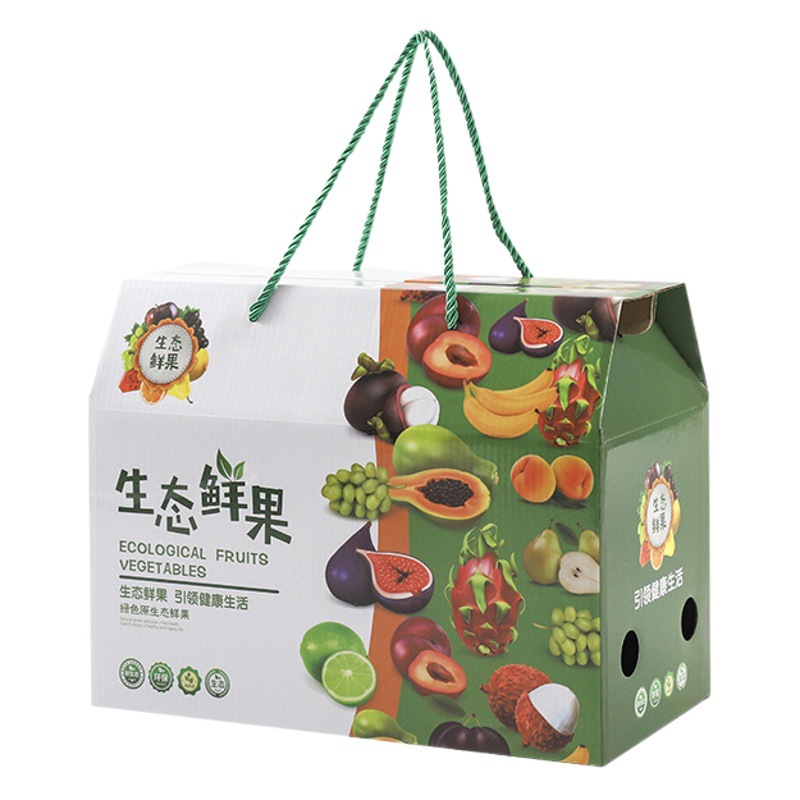 2025 New Neutral Fruit Gift Box Packaging Box 3.5-5kg Ecological Fresh Fruit Empty Box Portable Gift Box