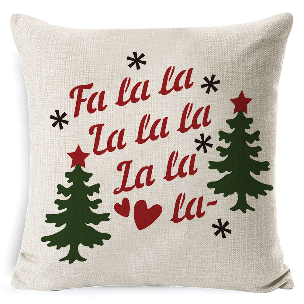 Picture of Christmas Pillow Case Linen Super Soft Peach Leather Printed New Amazon Household Products Cushion Pillow Case Custom