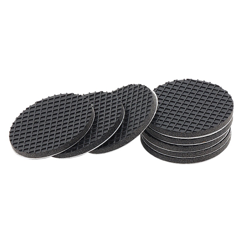 Mesh silicone foot pad eva black round Plaid foot pad table and chair foot pad thickened eva mesh foot pad gasket