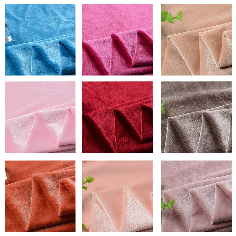 Picture of South Korea velvet fabric thickened weft knitted velvet velvet high quality dyed fabric cheongsam fashion curtain wholesale