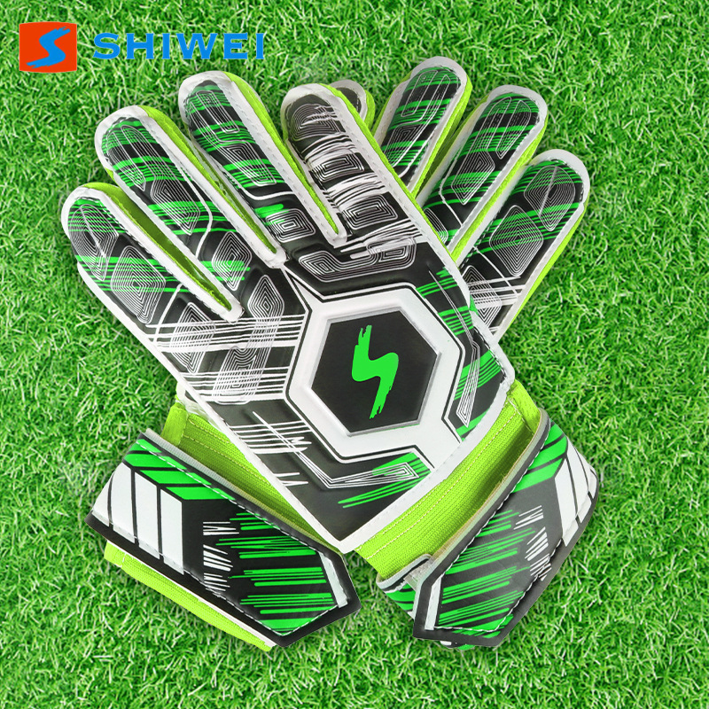 Picture of Shiwei cross-border new children's adult football goalkeeper gloves goalkeeper gloves latex non-slip breathable wear-resistant
