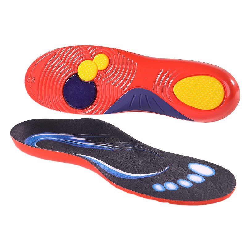 Sports Insole Men's High Elastic Shock Absorption Pad Sweat Absorbing Odor Deodorant Basketball Shoes Special Running Insole Foot Arch Support Women