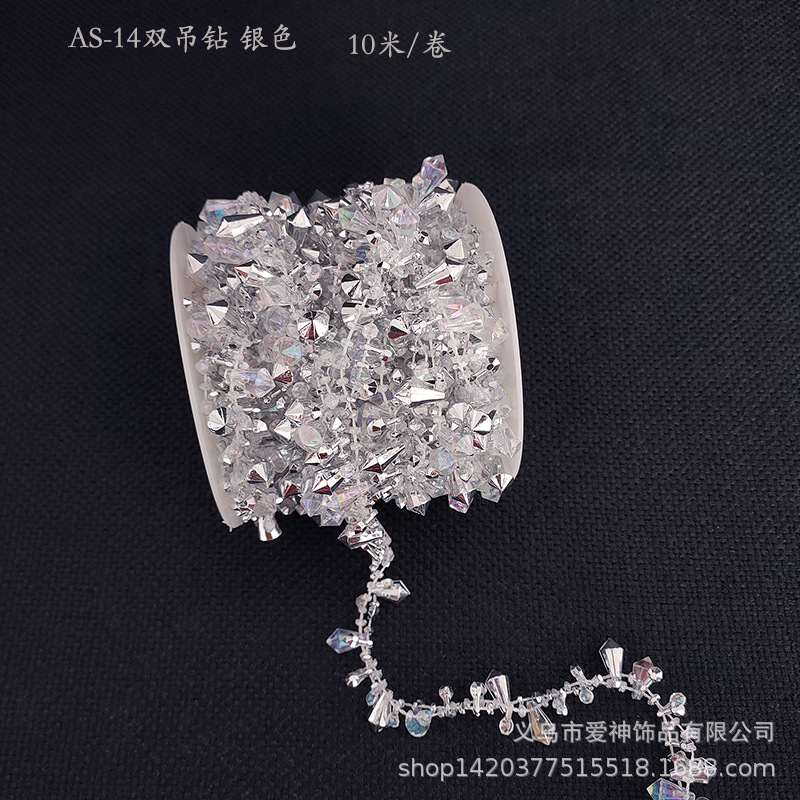 Picture of Diamond string beads wedding stage home decoration beads Christmas Holiday Crafts accessories DIY jewelry