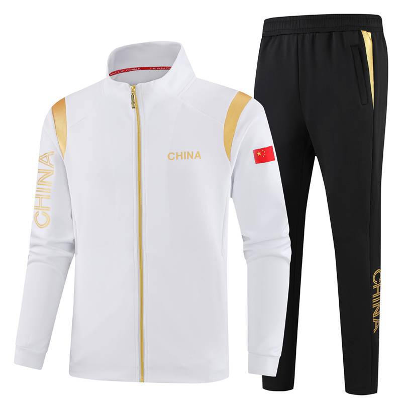 Spring and Autumn Chinese team sportswear suit sports student long-sleeved national clothing fitness martial arts coach clothing group appearance clothing