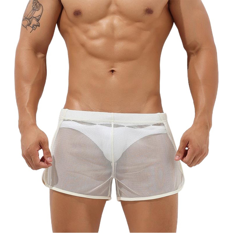 Cross-border SEOBEAN Hibin Men's Sports Pants Mesh Sports Pants Men's Three-point Fitness Beach Pants 00606