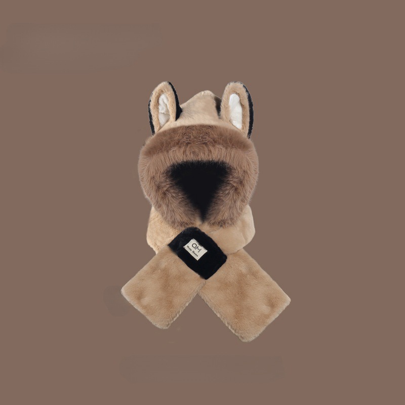 Picture of Winter New Fire Fox Plush Hat Scarf Women's Gloves One Three-piece Set Student Cold-proof Warm Thickened