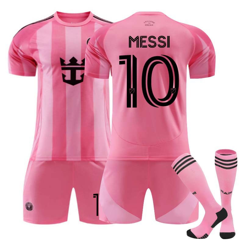 Football Training Suit 2526 Miami Home Jersey Pink Football Suit suit No.10 Messi 23 Beckham