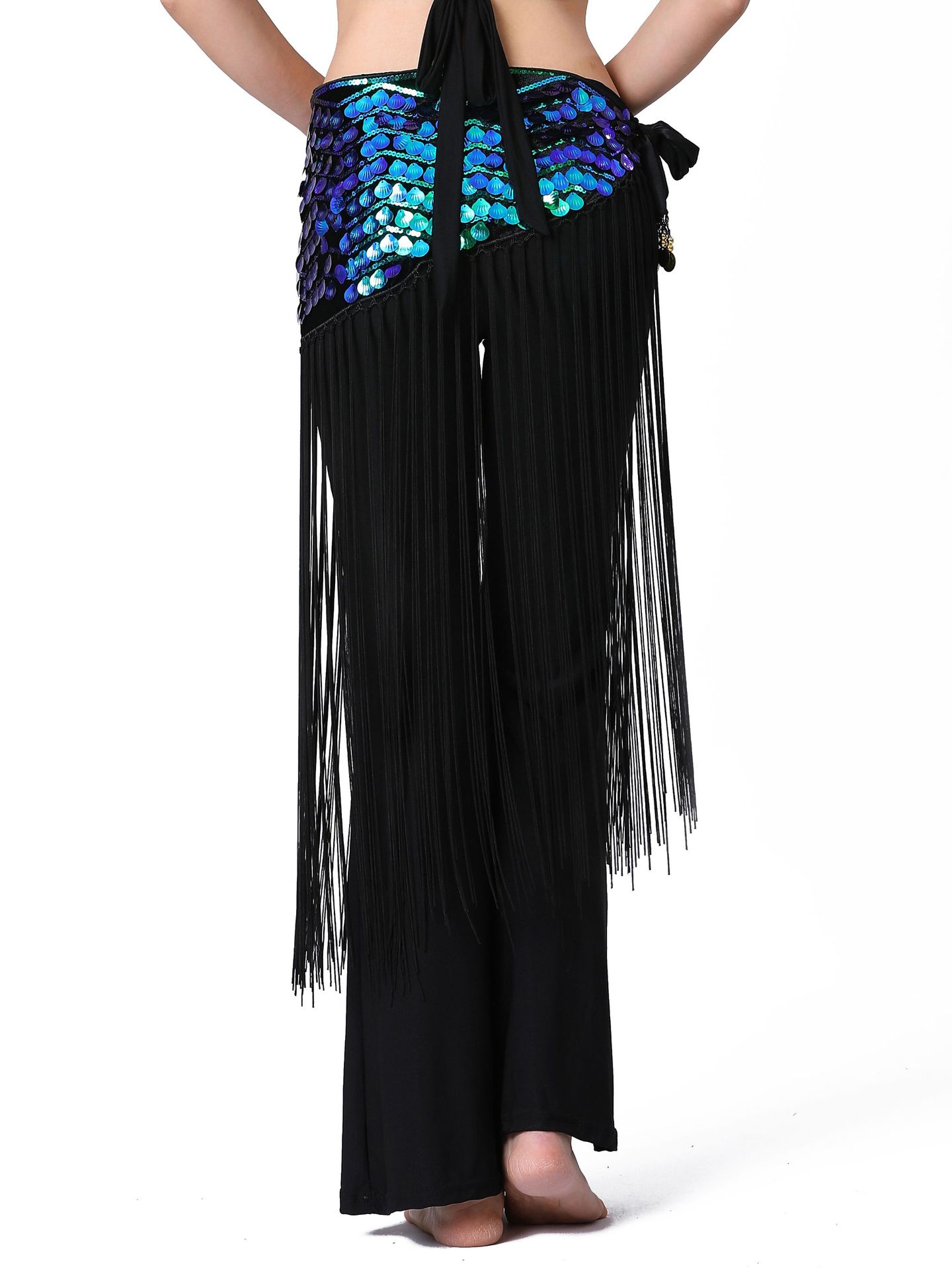 Picture of Wavy long tassel waist chain, belly dance waist chain, belly dance waist ornaments, dynamic belly dance waist chain Y1027