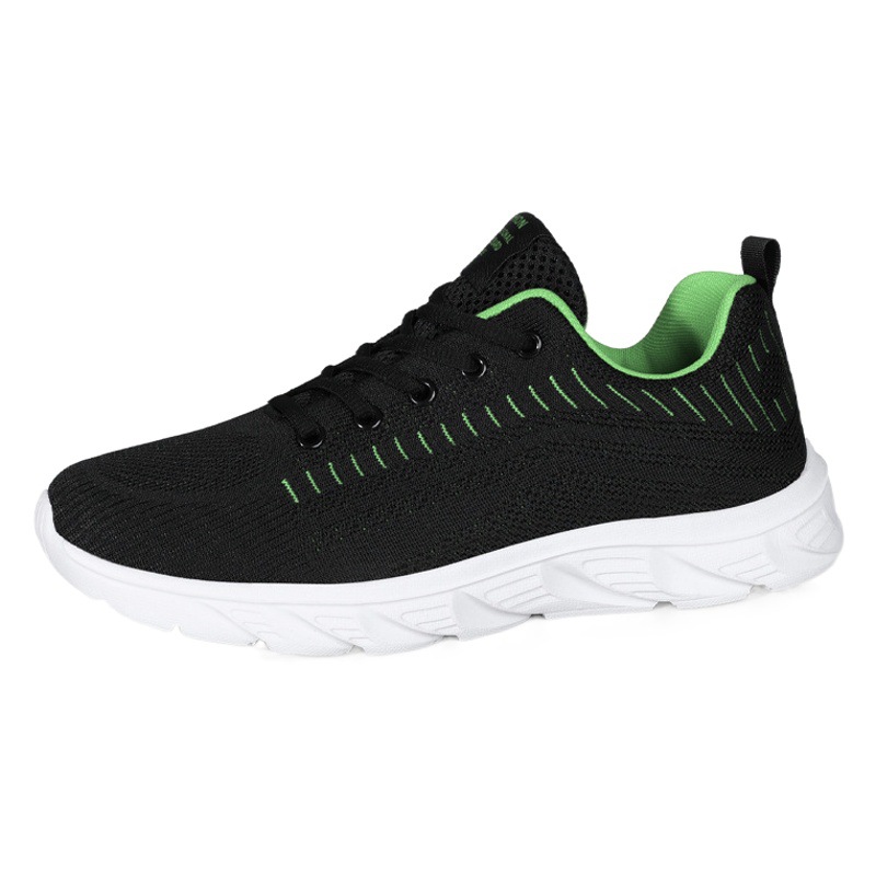 New 2025 Flying Woven Mesh sneaker Men's Spring and Autumn Light Soft Sole Casual Shoes Student Breathable Running Shoes