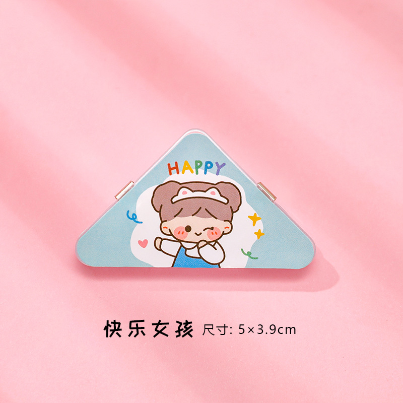 Picture of Creative inspirational text triangle clip student pp note clip acrylic document anti-roll clip test paper storage corner clip