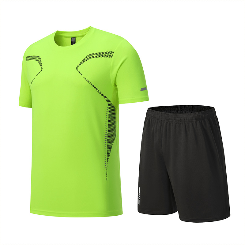 Picture of Quick-Drying Short-Sleeved Men's Ice-Feel Summer Sports Suit, Loose and Breathable Casual Versatile Fitness Sportswear